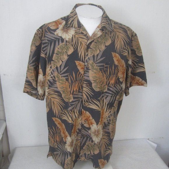 St Johns Bay vtg Men Hawaiian camp shirt pit to pit 24 L aloha luau tropical - Picture 3 of 9